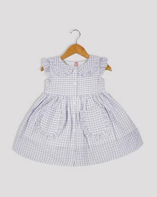 BAMBEE Checkered Petter Pan Collar Frock