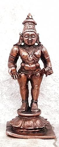 Searchers Paradise - Copper Idols Shri Vitthal Panduranga,3.4 inches, Copper Handmade 140 Grams, Patina Antique Finish, Pack of 1 Piece
