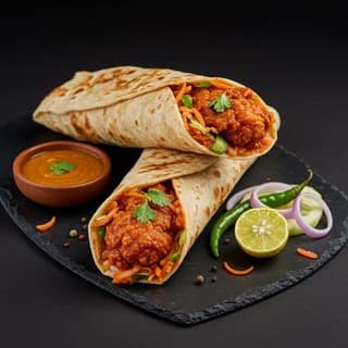 Chicken 65 Rumali Shawarma
