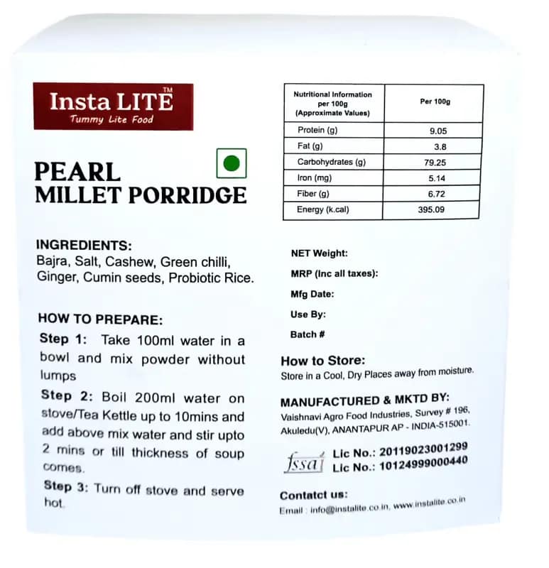 InstaLITE Pearl Millet Porridge for Weight & Gut Care view 3