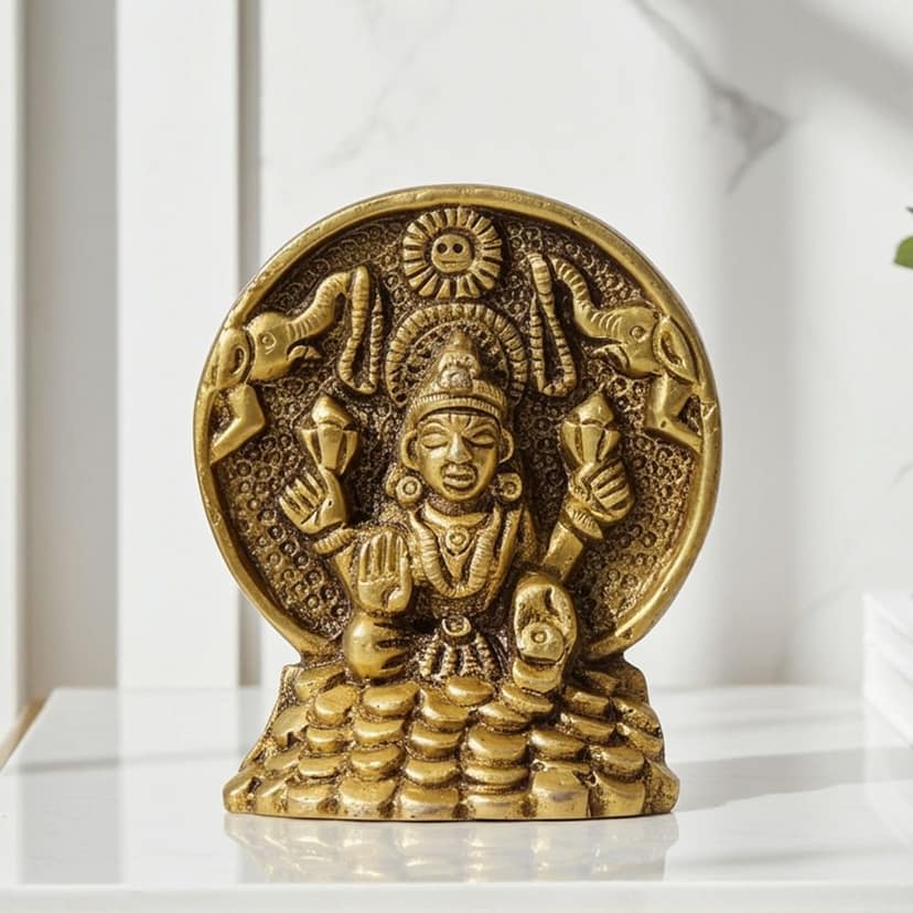 Brass Showpiece Laxmi Ji God Idol Statue (BSMAS1713 L)