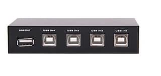 USB 2.0 Manual 4 Port Printer Scanner Sharing Switch