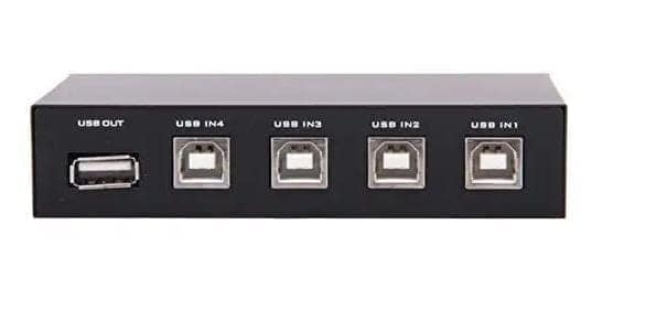 USB 2.0 Manual 4 Port Printer Scanner Sharing Switch