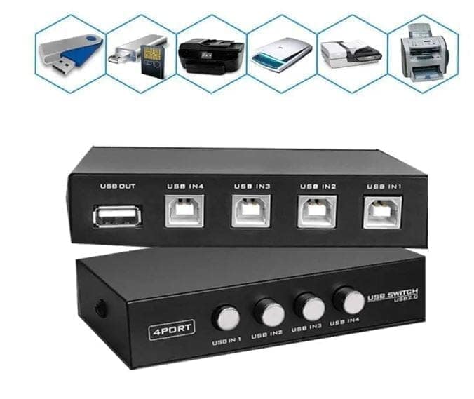 USB 2.0 Manual 4 Port Printer Scanner Sharing Switch view 4