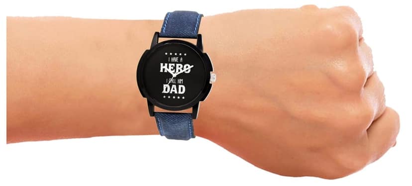 Black Hero Dad Analog Watch for Men LR07 view 5