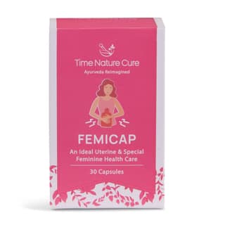 Time Nature Cure Femicap Uterine & Feminine Health Supplement, 30 Capsules, Ayurvedic Formula