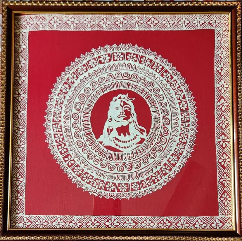 Aipan art Shiva