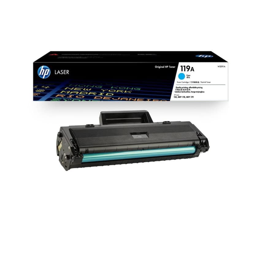 HP 119A Cyan Laser Toner Cartridge (W2091A) view 4