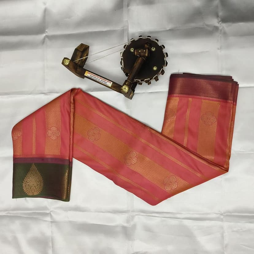Silk Cotton Saree with Blouse view 2