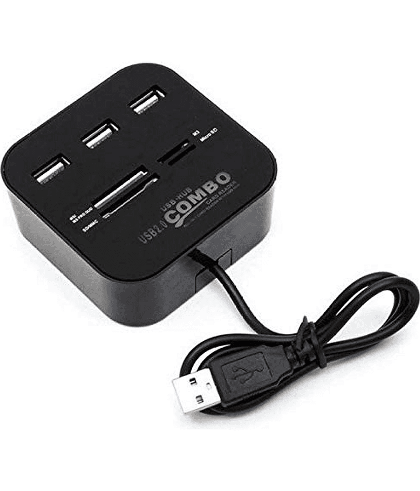 EKRAJ 3 port USB Hub Plus All in 1 Combo Card reader view 2