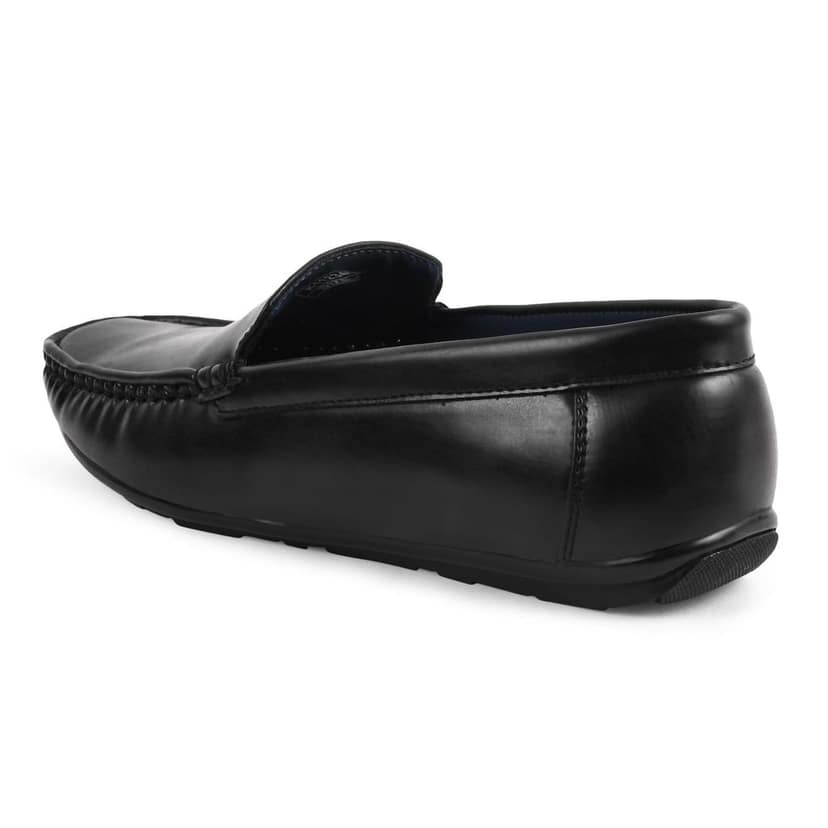 Paragon Black Formal Slip-On Loafers for Men view 2