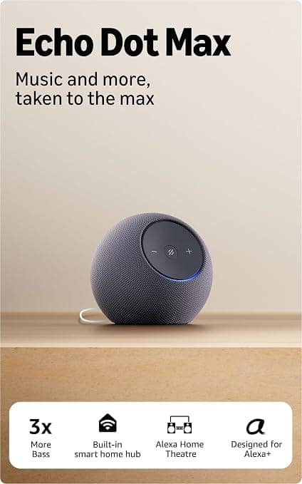 Amazon Echo Dot Max smart speaker -Graphite view 2
