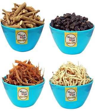 MYGODGIFT Shatavar, Safed Musli, Ashwagandha Kaunch Beej 50 GM EACH 200 gm Pack of 4