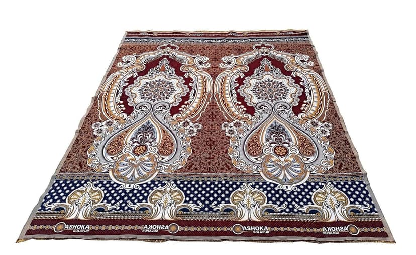 Mandhania Cotton Royal King Size Solapuri Chaddar (7.5 X 9 ft) view 4