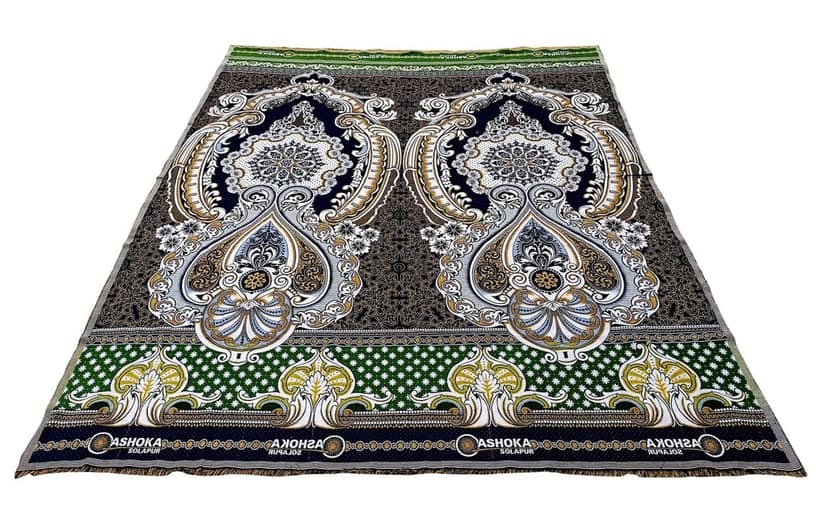 Mandhania Cotton Royal King Size Solapuri Chaddar (7.5 X 9 ft) view 6