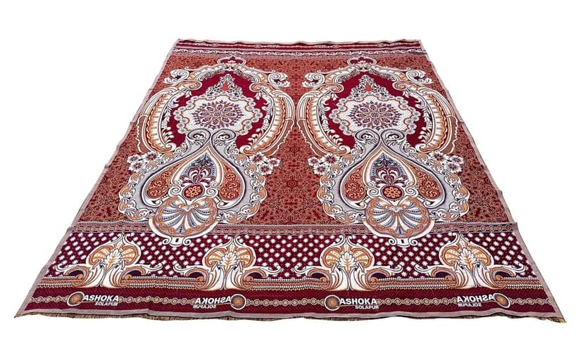 Mandhania Cotton Royal King Size Solapuri Chaddar (7.5 X 9 ft) view 7