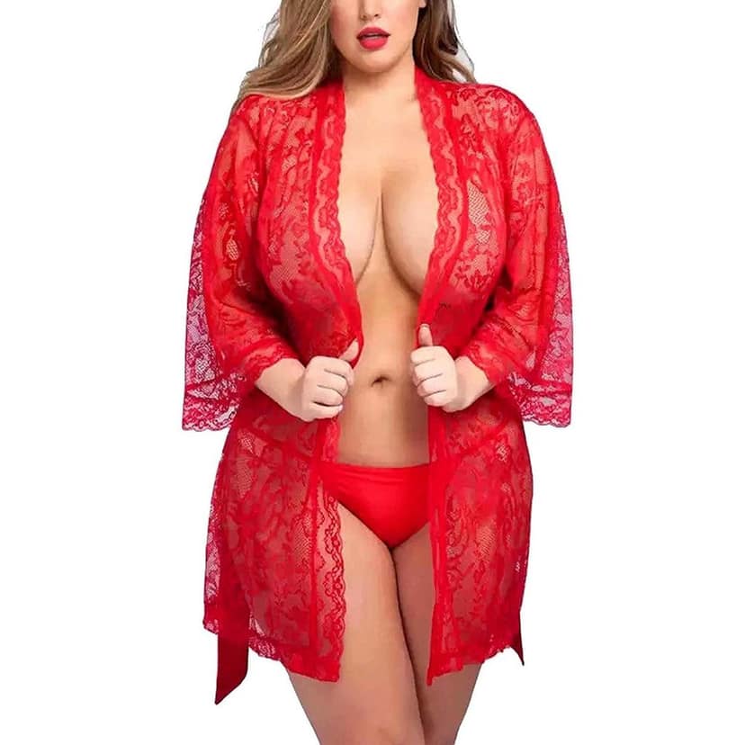 Babydoll night dress Robe with Panty , belt view 3