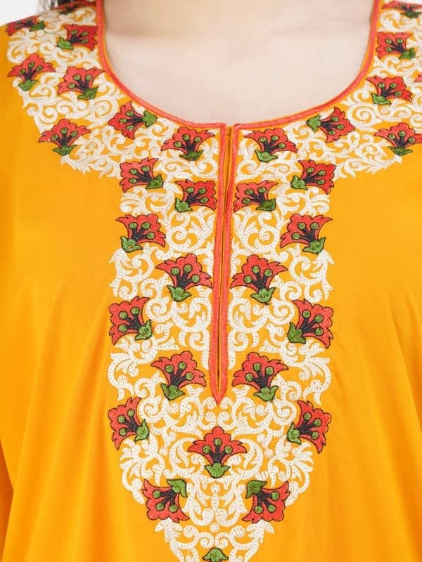 KOI SLEEPWEAR Lissybissy Cotton Flowerline Contrast Full Sleeve Night Gown view 4