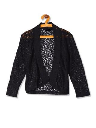 MH Coat Style Shrugs Formal Wear Cotton Net Shrug For Women & Girls Both.