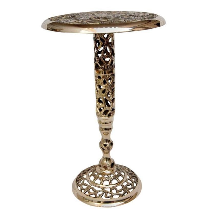 Brass Stool for God Idol Statue ? Traditional Temple Stand, Height : 19.5 Inch (FMAS119) view 2