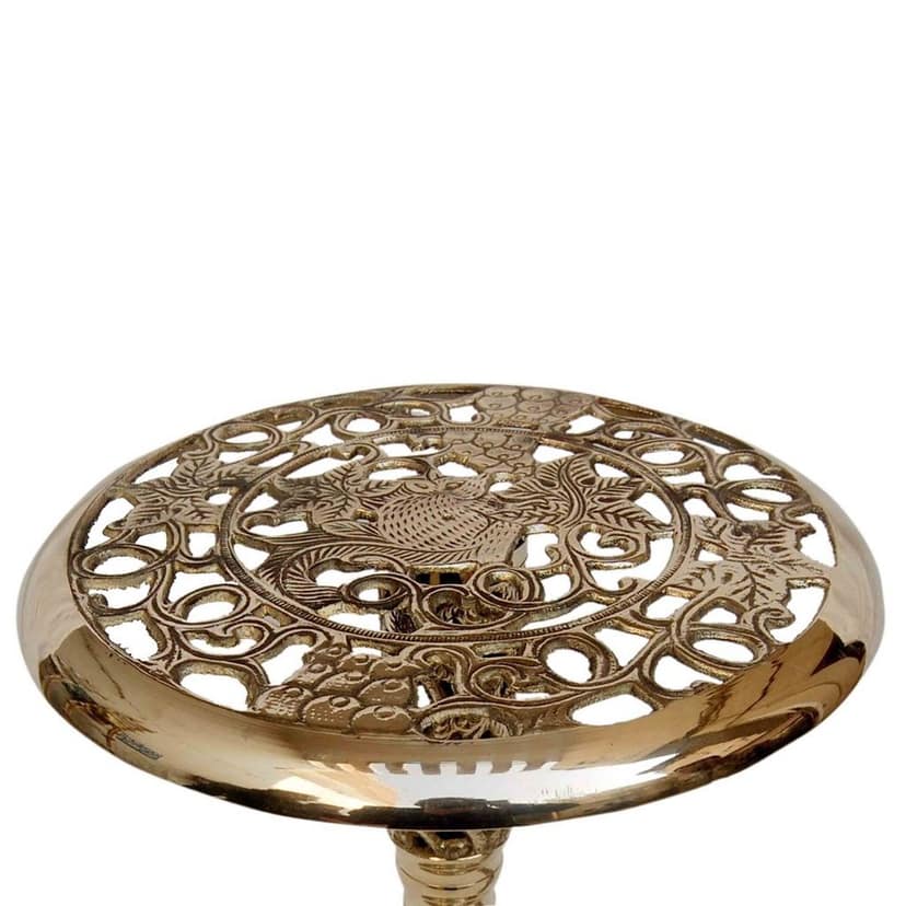 Brass Stool for God Idol Statue ? Traditional Temple Stand, Height : 19.5 Inch (FMAS119) view 3