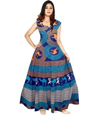 Frionkandy - Multicolor Cotton Women's A- line Dress ( Pack of 1 )