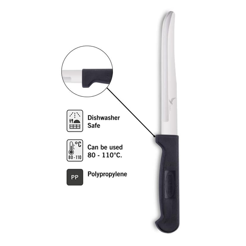 SNOKE® Stainless Steel Kitchen Knife For Home Use , Veg Curve Knife , 1 piece , Silver view 2