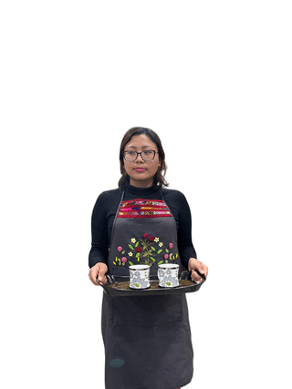 Stylish Handwoven Apron with Traditional Misao Motifs - Adjustable Fit, Multiple Colors Available