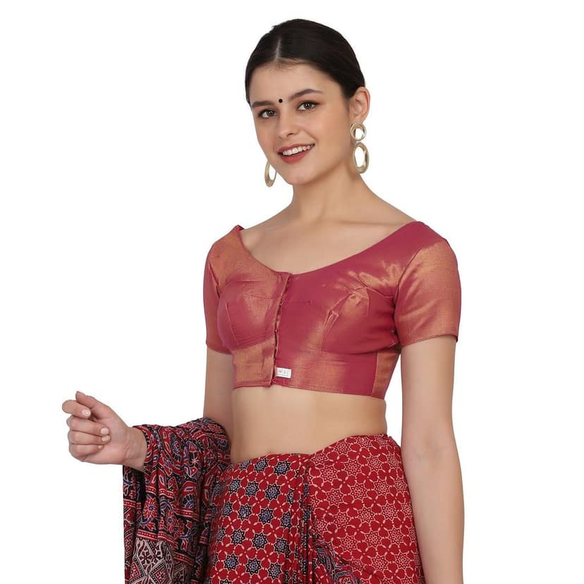JISB Stitched Tissue Blouse, Pink view 3