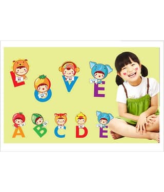 Jaamso Royals ABCD Alphabet Alphabet PVC Sticker