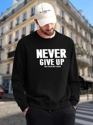 SCOTT FINCHER Men's Cotton Blend Casual Pullover Sweatshirt - Black : AA(RSSWT)BLACK_235