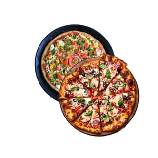 Paneer Tikka Pizza (10 Inches) with Super Veggies Pizza (10 Inches)