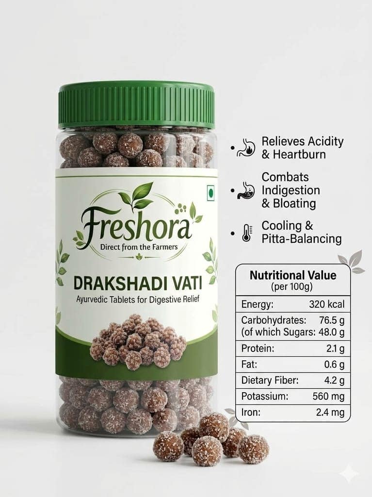 Freshora Mouth Freshner - Drakshadi Vati (Churan Ladoo) - 200 grams _ Best for easy Digestion
