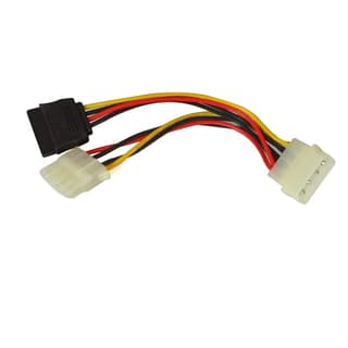 4 Pin Male Molex to SATA Power & Female Molex Cable Adapter for Internal Hard Disk Drive