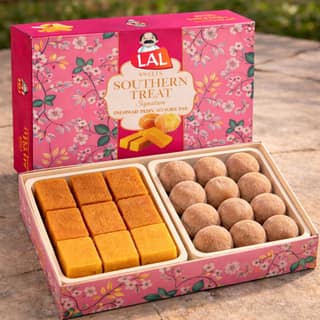 Lal Sweets Southern Treat - 400g Includes Mysore Pak & Dharwad Peda 200g Each