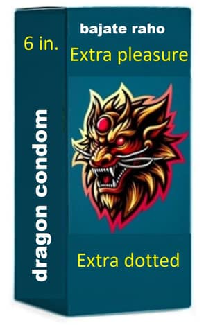 bajate raho 6 inch dragon condom