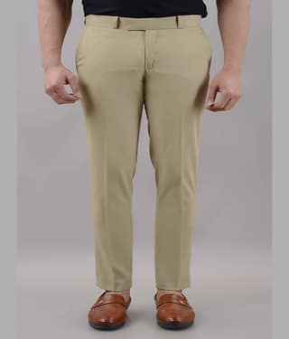 VILLAIN Slim Flat Men's Formal Trouser - White ( Pack of 1 )