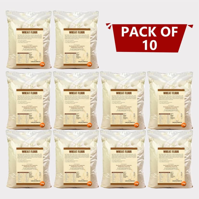 Wheat Flour (1 kg), pack of 10 view 2