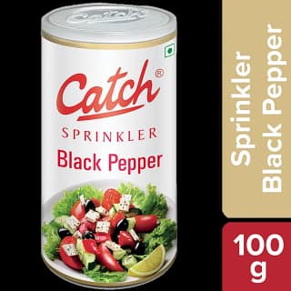 Catch Black Pepper Sprinklers - Adds Flavour & Aroma, 100 G Can