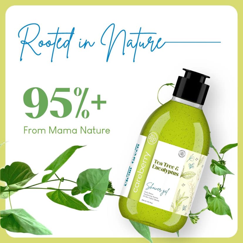 Careberry Tea Tree Oil Shower Gel + Body Lotion Combo, Ayush Certified Ayurvedic, Sulphate & Paraben Free view 5