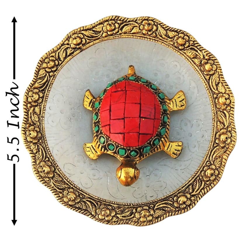 Aluminium Showpiece Stone Tortoise Statue (ASMAS427 C) view 2