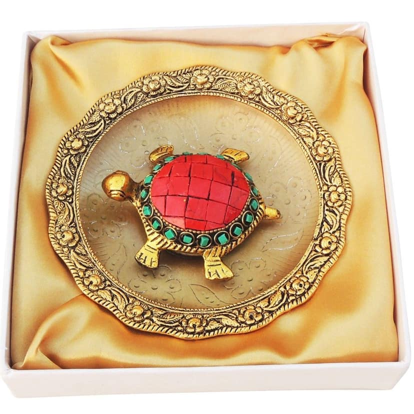 Aluminium Showpiece Stone Tortoise Statue (ASMAS427 C) view 3