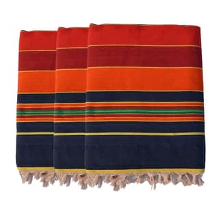 Solance Mandhania Solapuri Carpet Dhurrie Rug Galicha Cotton (Multicolor Size 48 inch x 78 inch) Small Pack of 3