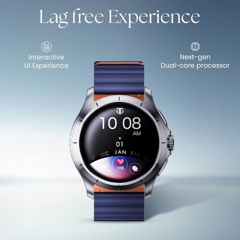Titan Evoke 2.0 Smart Watch -Cocoa Brown view 4