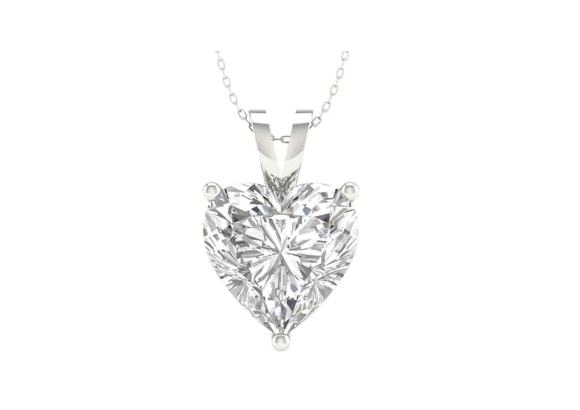 Classic Heart Solitaire Necklace