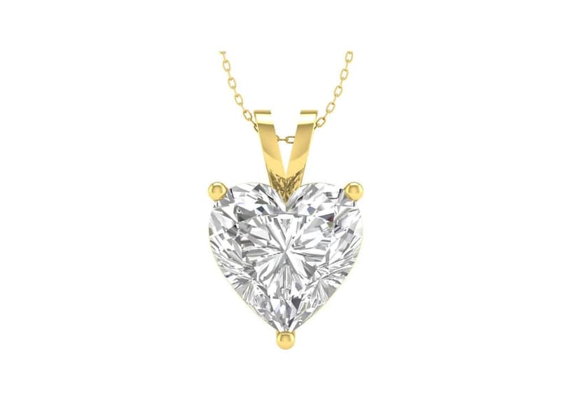 Classic Heart Solitaire Necklace view 3