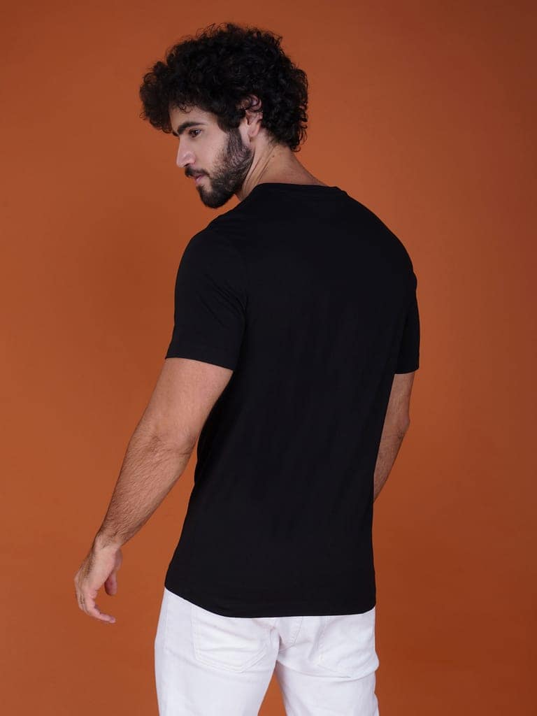 Branded Men’s Premium Pure Cotton Tee Black view 3