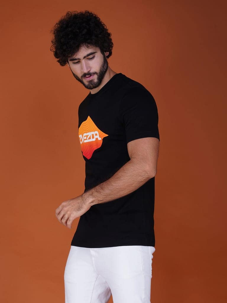 Branded Men’s Premium Pure Cotton Tee Black view 4