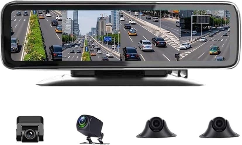 AUSHA 360° 4 Channel Car Dash Camera with 12 Inch Touch Screen | Night Vision, Parking Assist, G-Sensor view 4