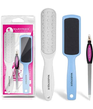 Majestique Double-Sided Foot Scrubber Tools for Wet and Dry Feet For Women and Men - 3 PcsMulticolor